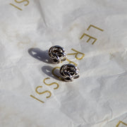 Italian Silver Flower Earrings-Le Réussi-Urbanheer