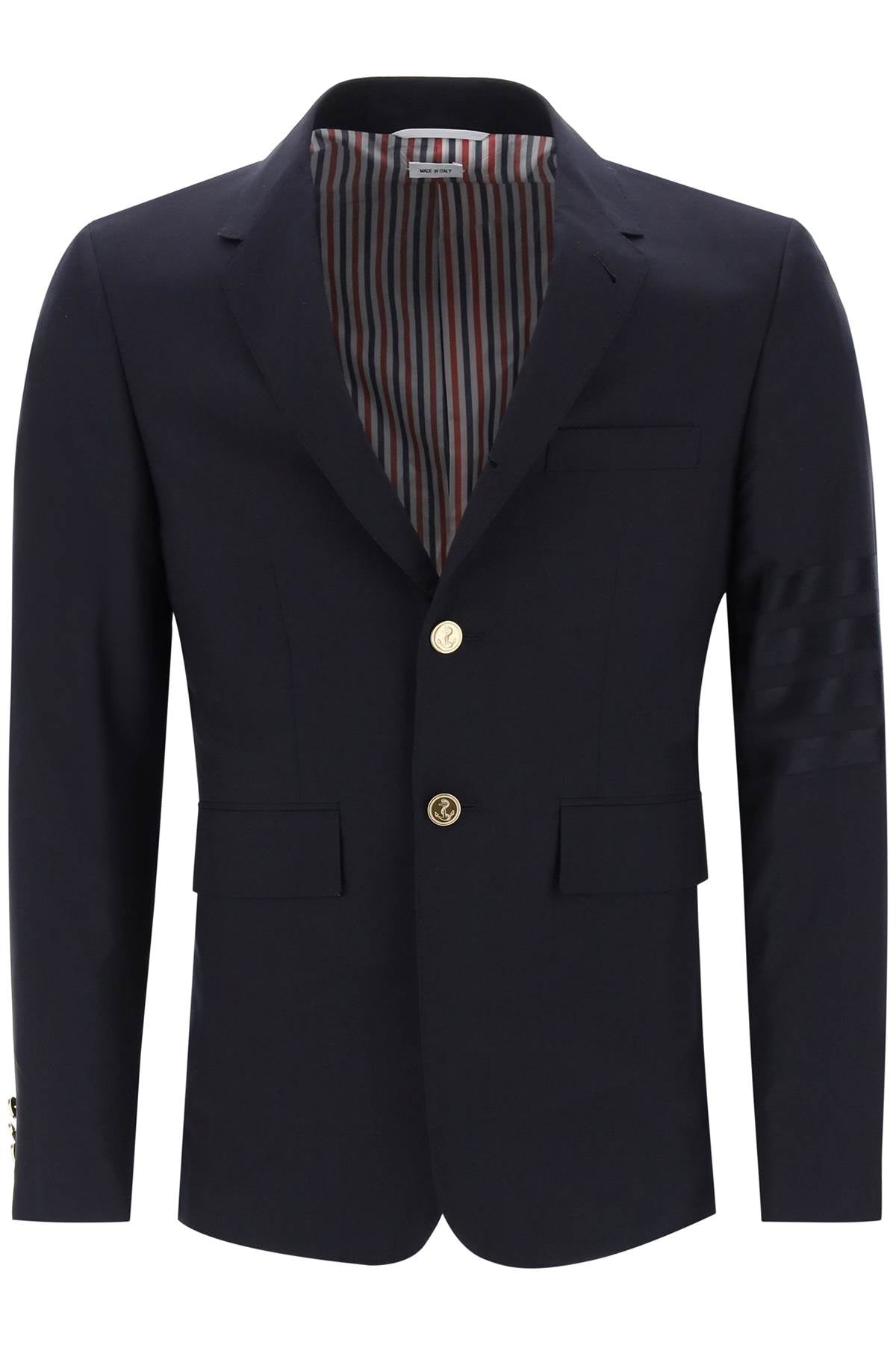 Thom browne fit 1 single-breasted 4-bar wool blazer-Thom Browne-1-Urbanheer