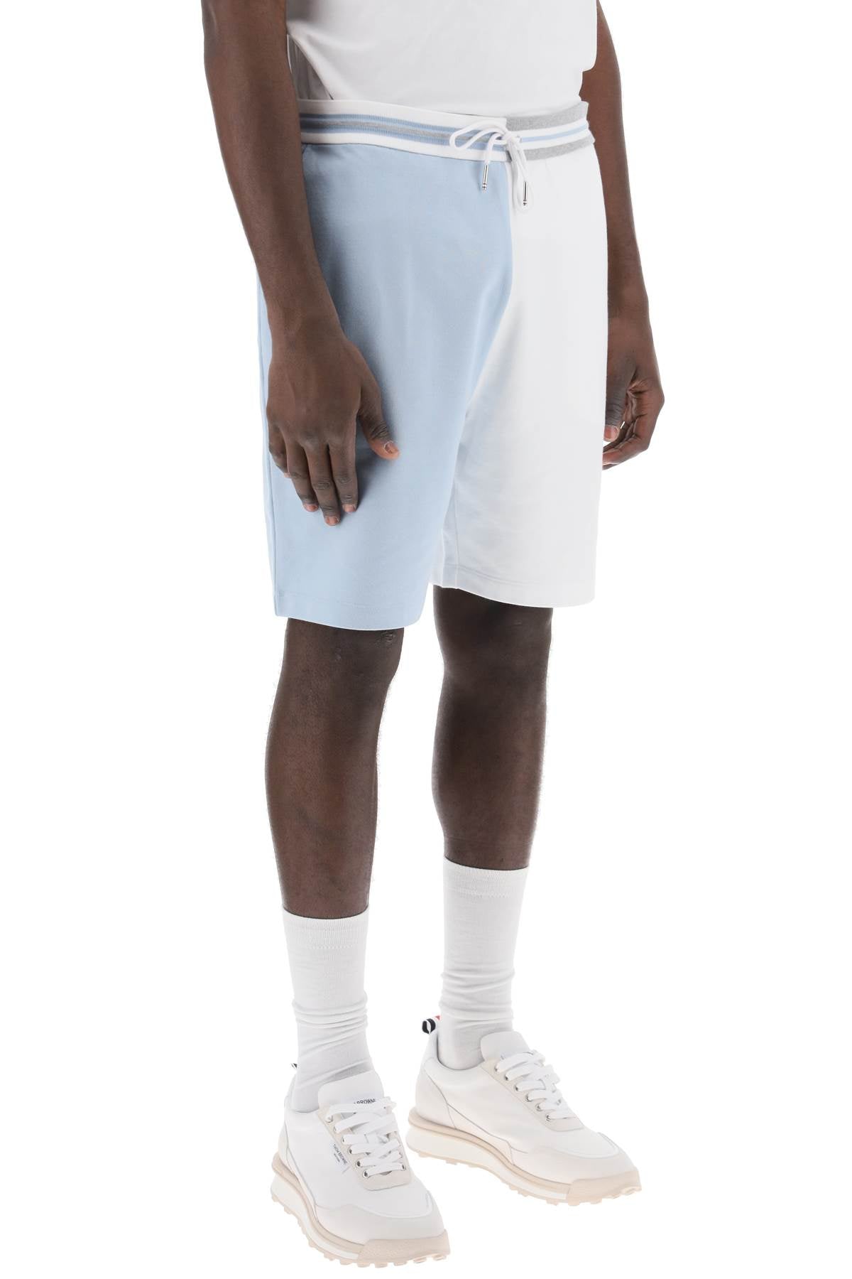 Thom browne funmix two-tone sweatshorts-Thom Browne-2-Urbanheer