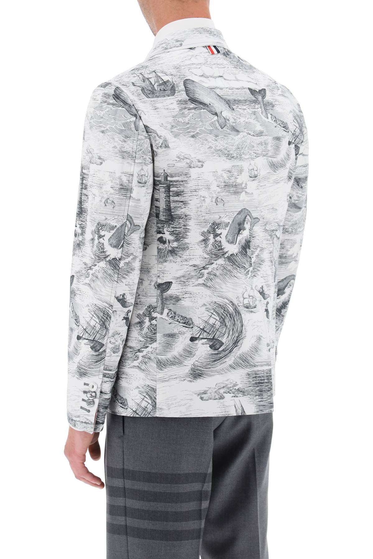 Thom browne deconstructed single-breasted jacket with nautical toile motif-Thom Browne-1-Urbanheer