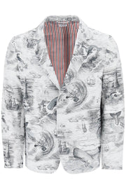 Thom browne deconstructed single-breasted jacket with nautical toile motif-Thom Browne-1-Urbanheer