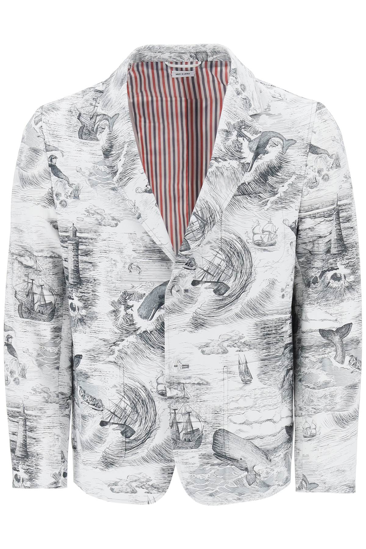 Thom browne deconstructed single-breasted jacket with nautical toile motif-Thom Browne-1-Urbanheer