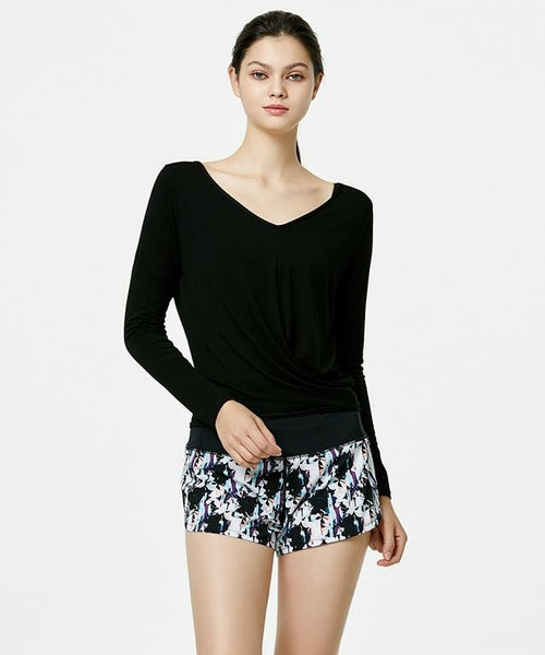 Twisty Long Sleeve-Clothing - Women-Mulawear-10-Black-Urbanheer