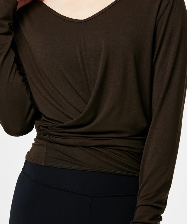 Twisty Long Sleeve-Clothing - Women-Mulawear-10-Black-Urbanheer