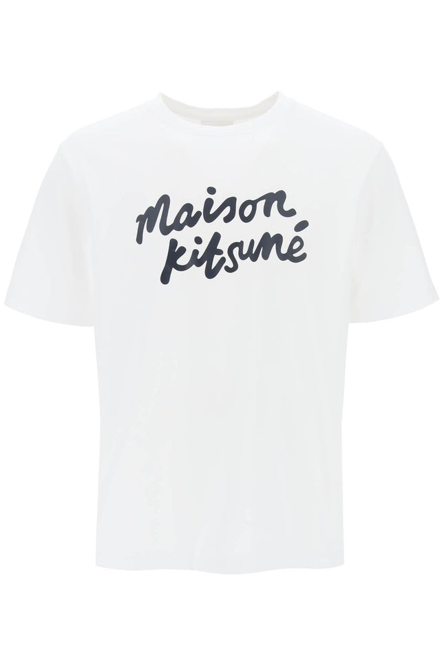 Maison kitsune t-shirt with logo in handwriting-Maison Kitsune-Urbanheer