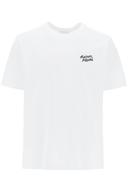 Maison kitsune t-shirt with logo lettering-Maison Kitsune-Urbanheer