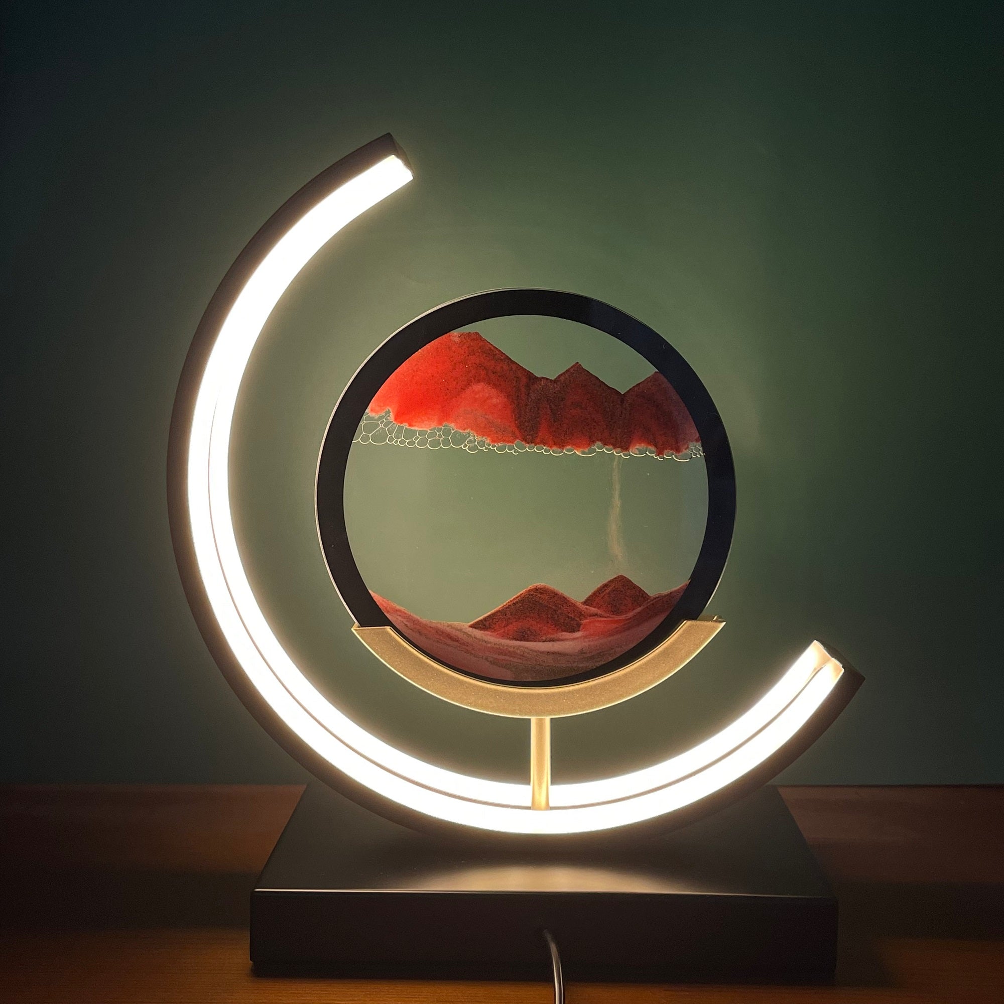Moving Sand Sandscapes Led Table Lamp-Lighting-EP Designlab LLC-Urbanheer