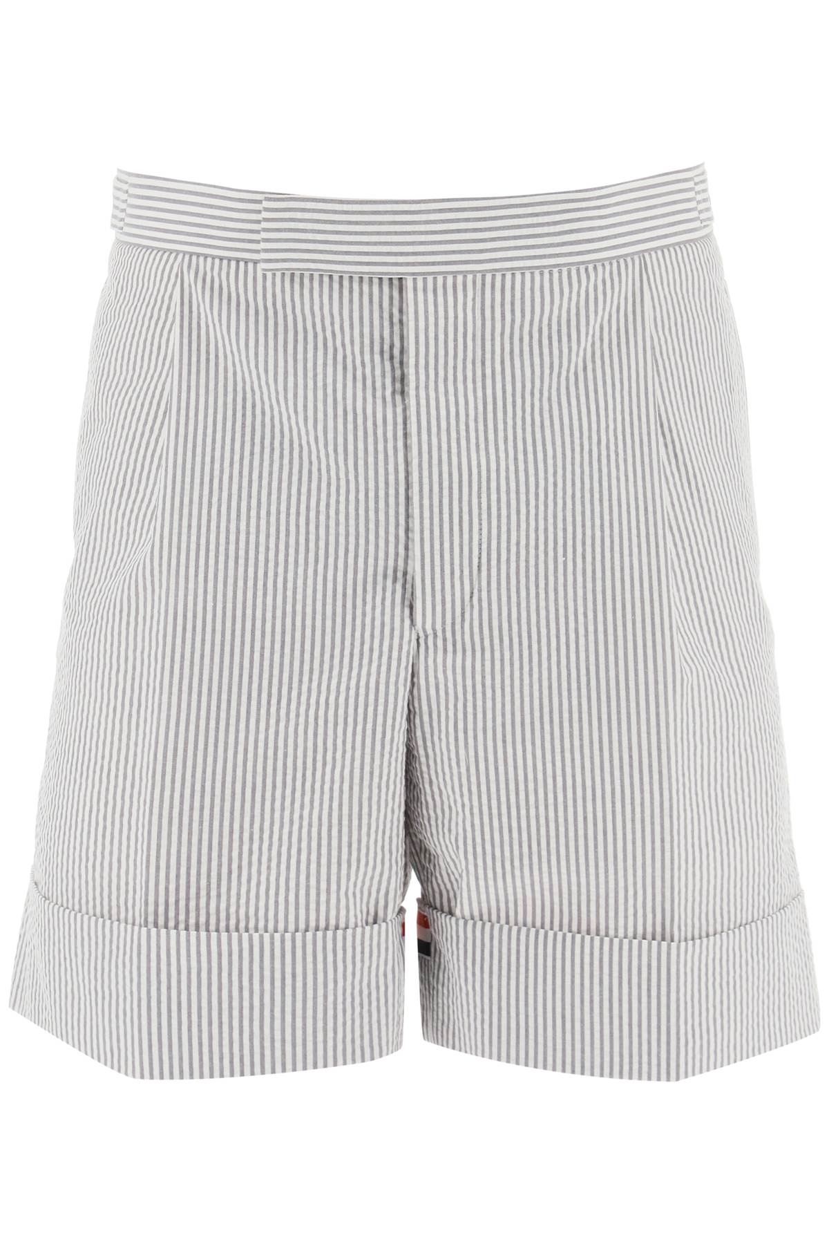 Thom browne striped shorts with tricolor details-Thom Browne-1-Urbanheer