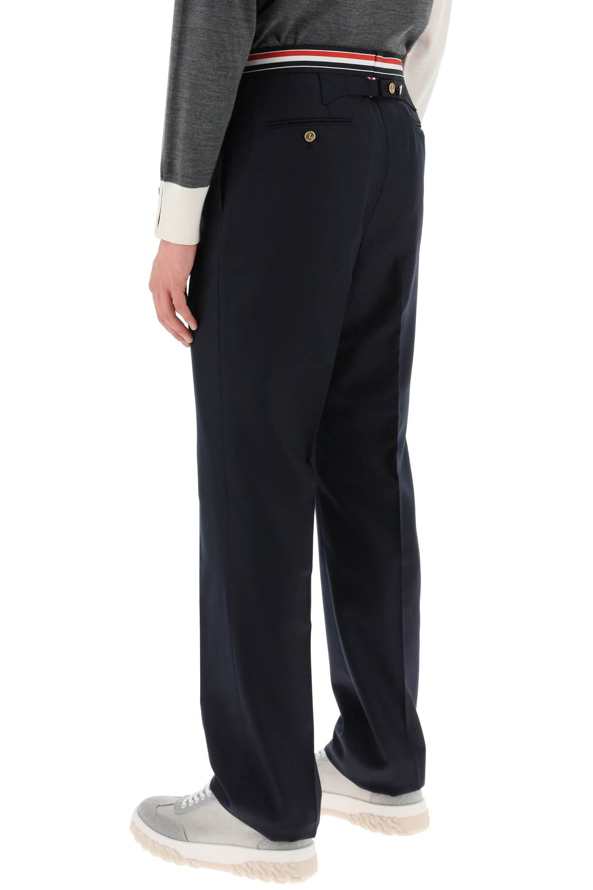 Thom browne tricolar waistband wool twill pants-Thom Browne-1-Urbanheer