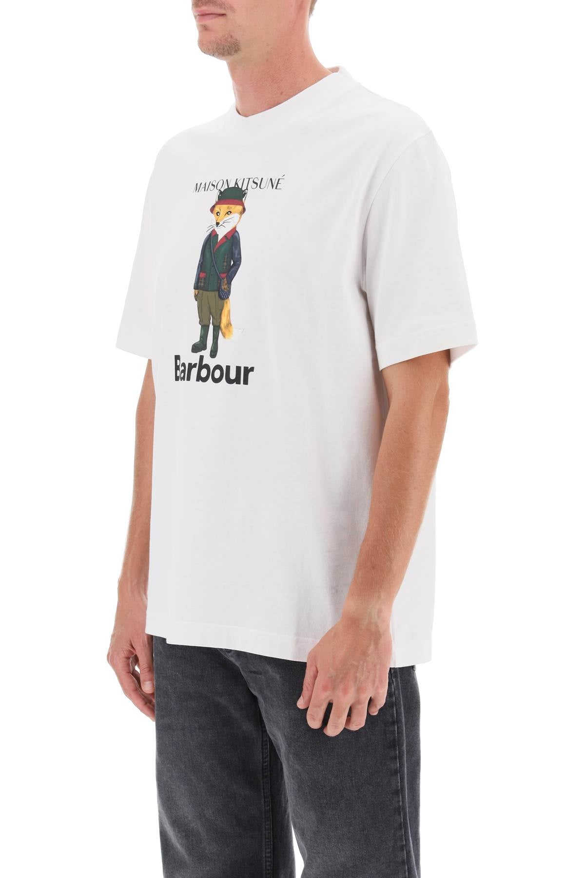 Barbour Maison Kitsuné Fox Beaufort Crew-Neck T-Shirt-Barbour-L-Urbanheer