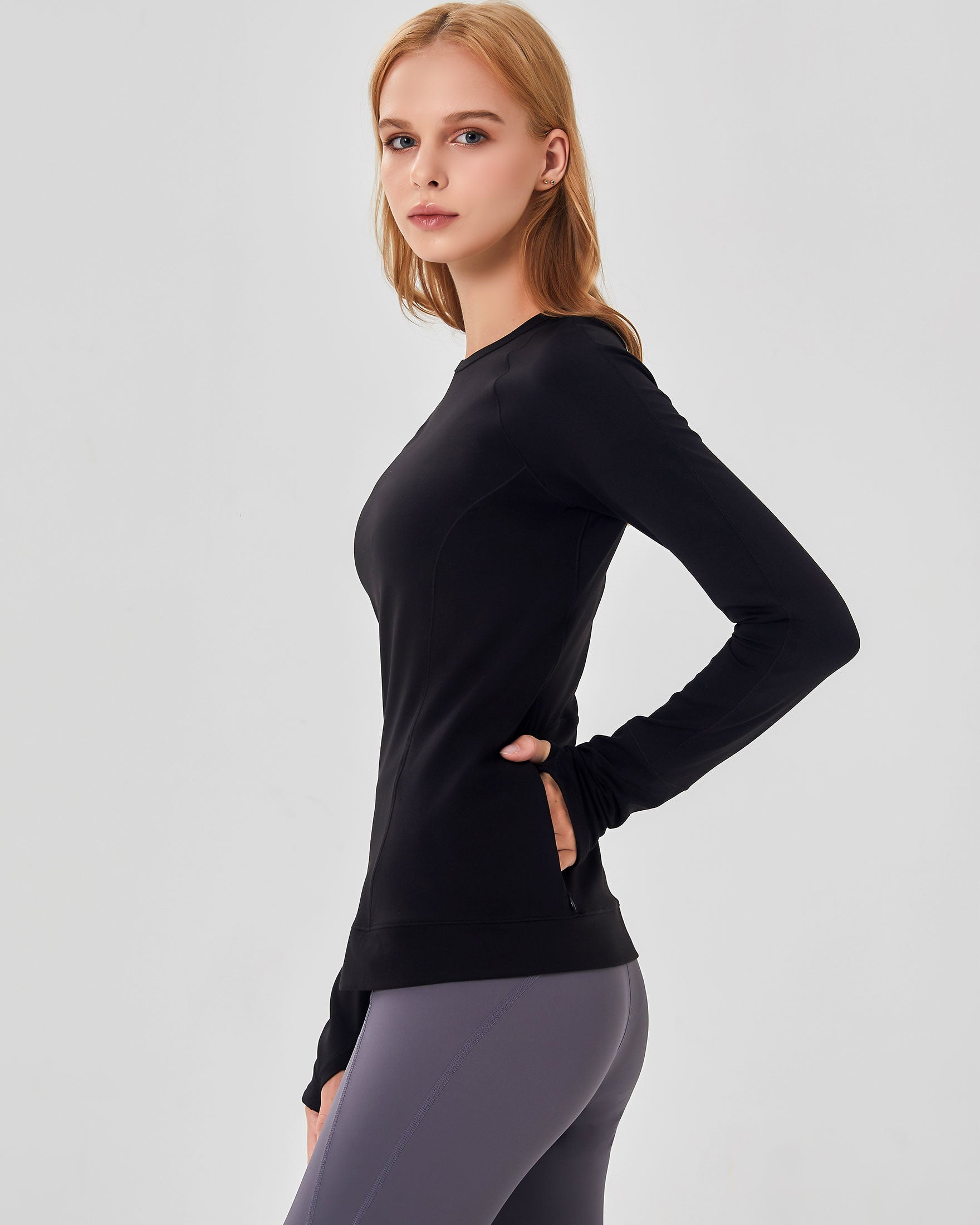 Morning Glory Coziplex™ Long Sleeve-rebody-Cozy Black-XS-Urbanheer