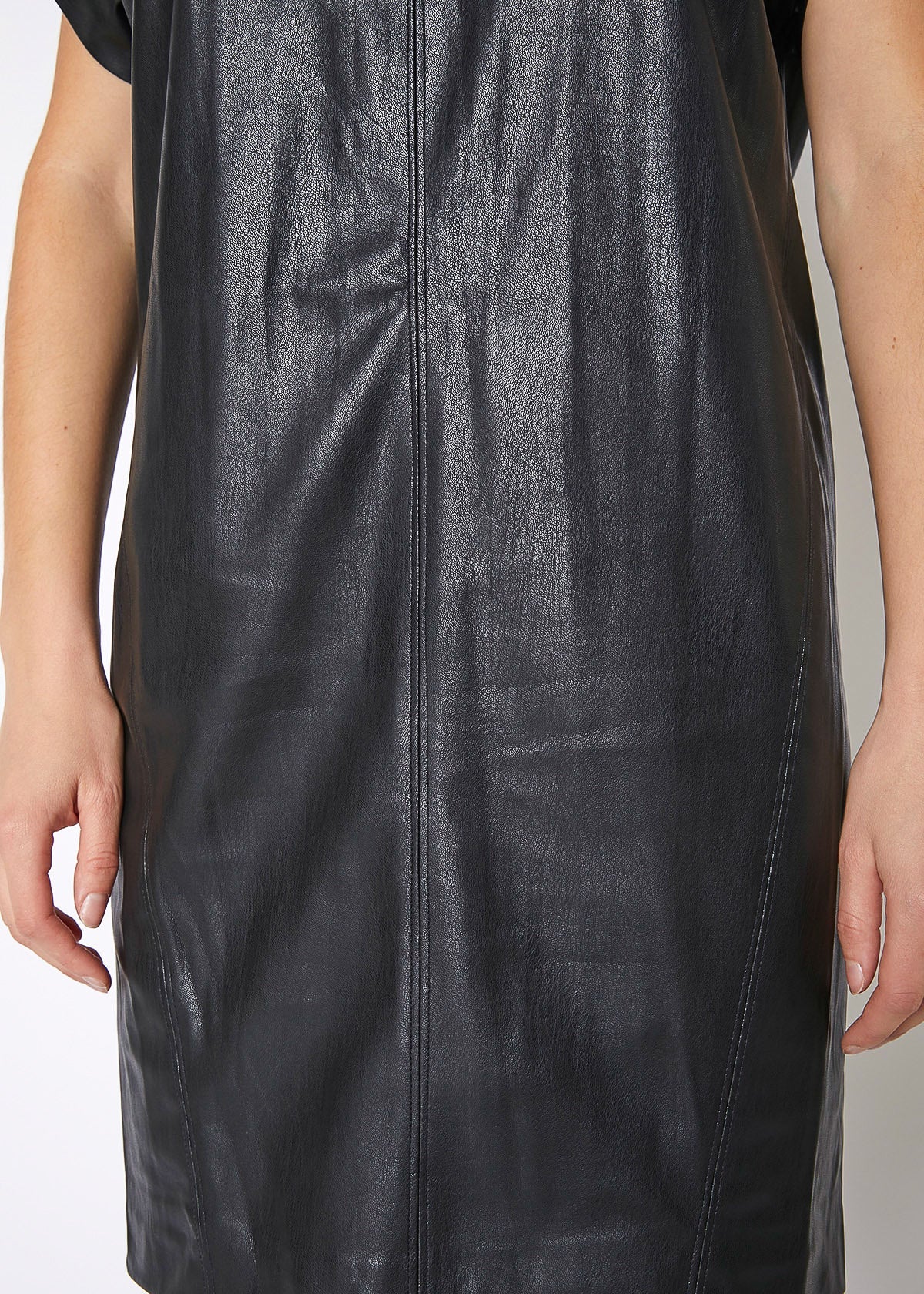 Women's Black PU Leather Dress-Lemon Hera-L-Urbanheer