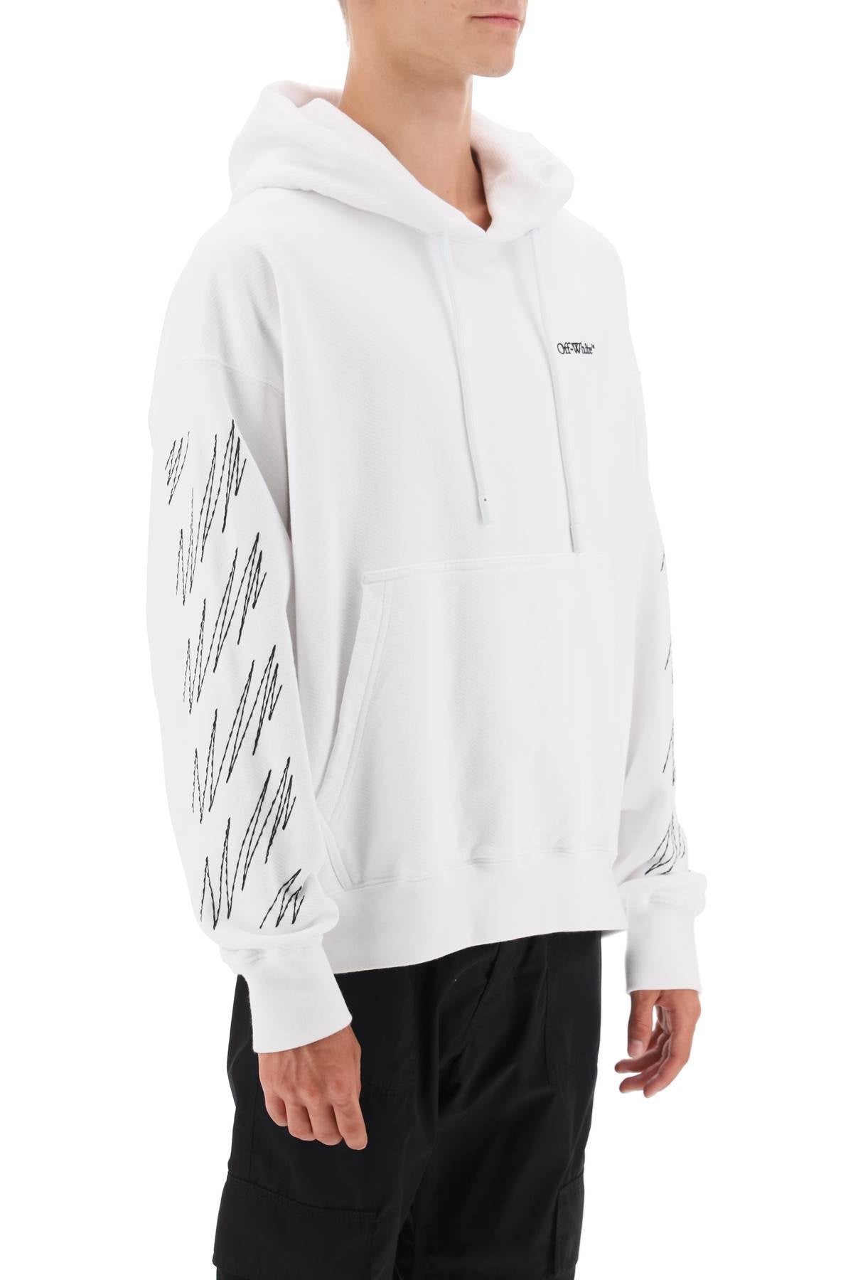 Off-White Hoodie With Contrasting Topstitching-Off-White-M-Urbanheer