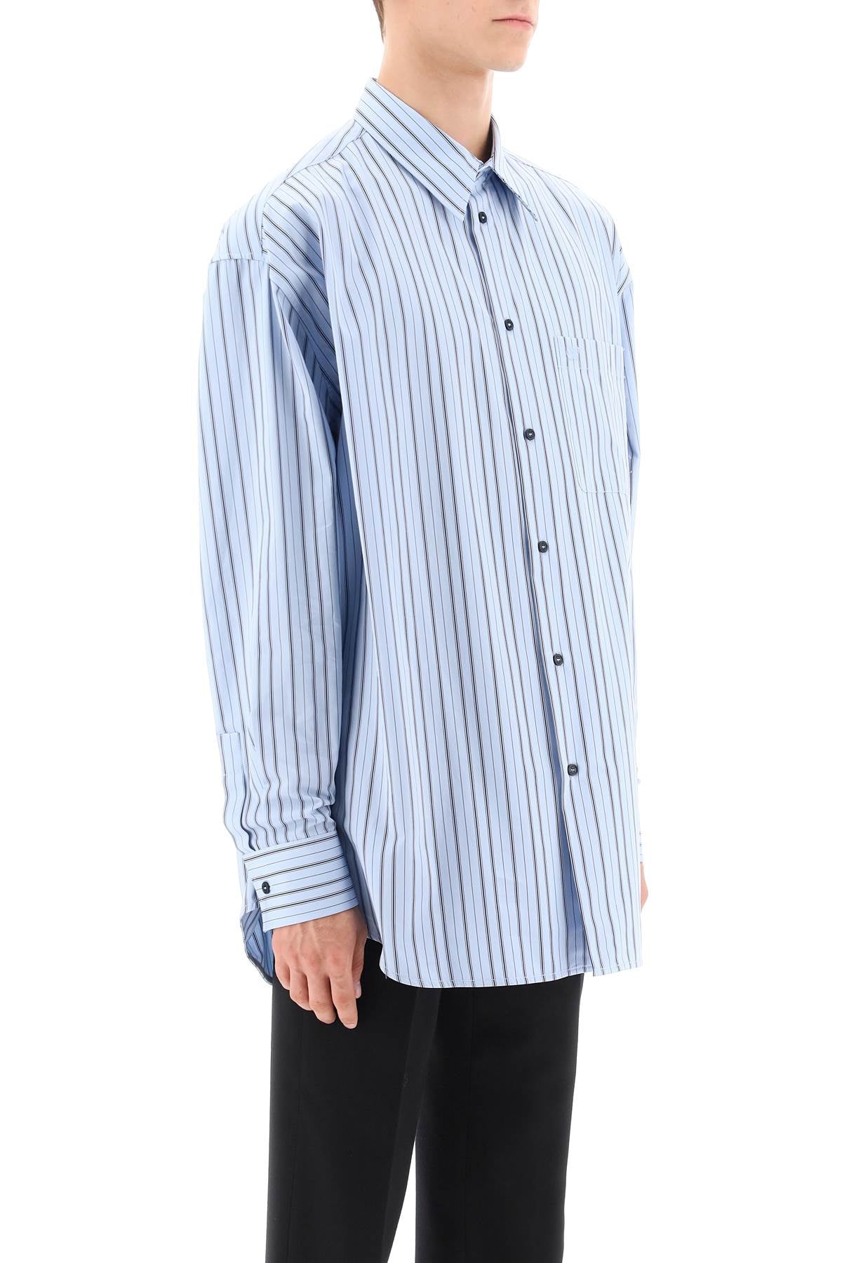 Off-White Striped Maxi Shirt-Off-White-L-Urbanheer