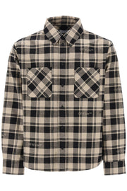 Off-White Flannel Shirt With Logoed Check Motif-Off-White-L-Urbanheer
