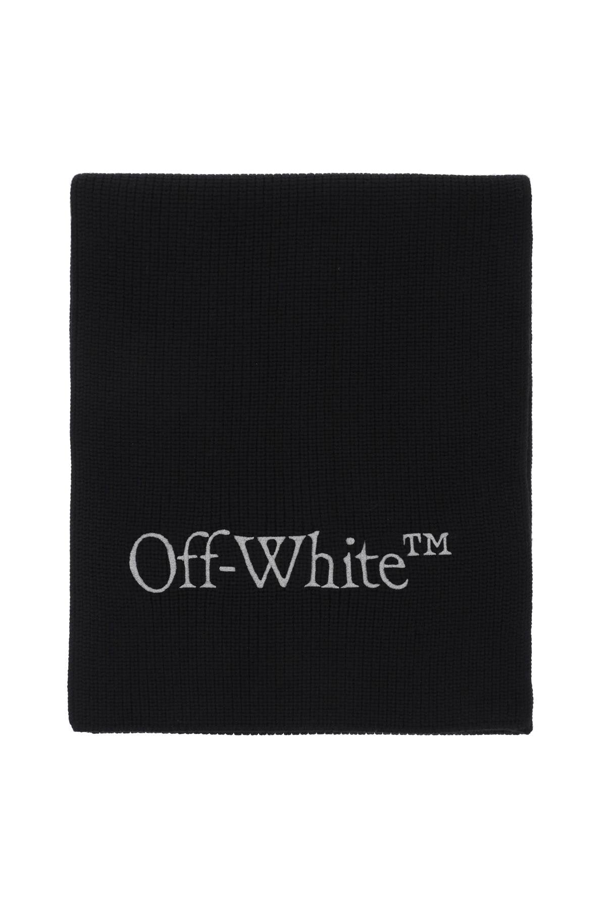 Off-White Wool Scarf With Logo Embroidery-Off-White-Urbanheer