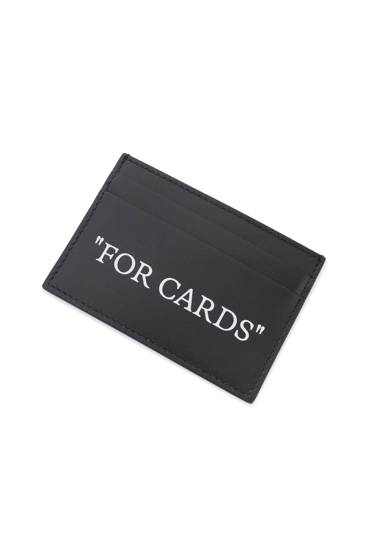 Off-White Bookish Card Holder With Lettering-Off-White-Urbanheer