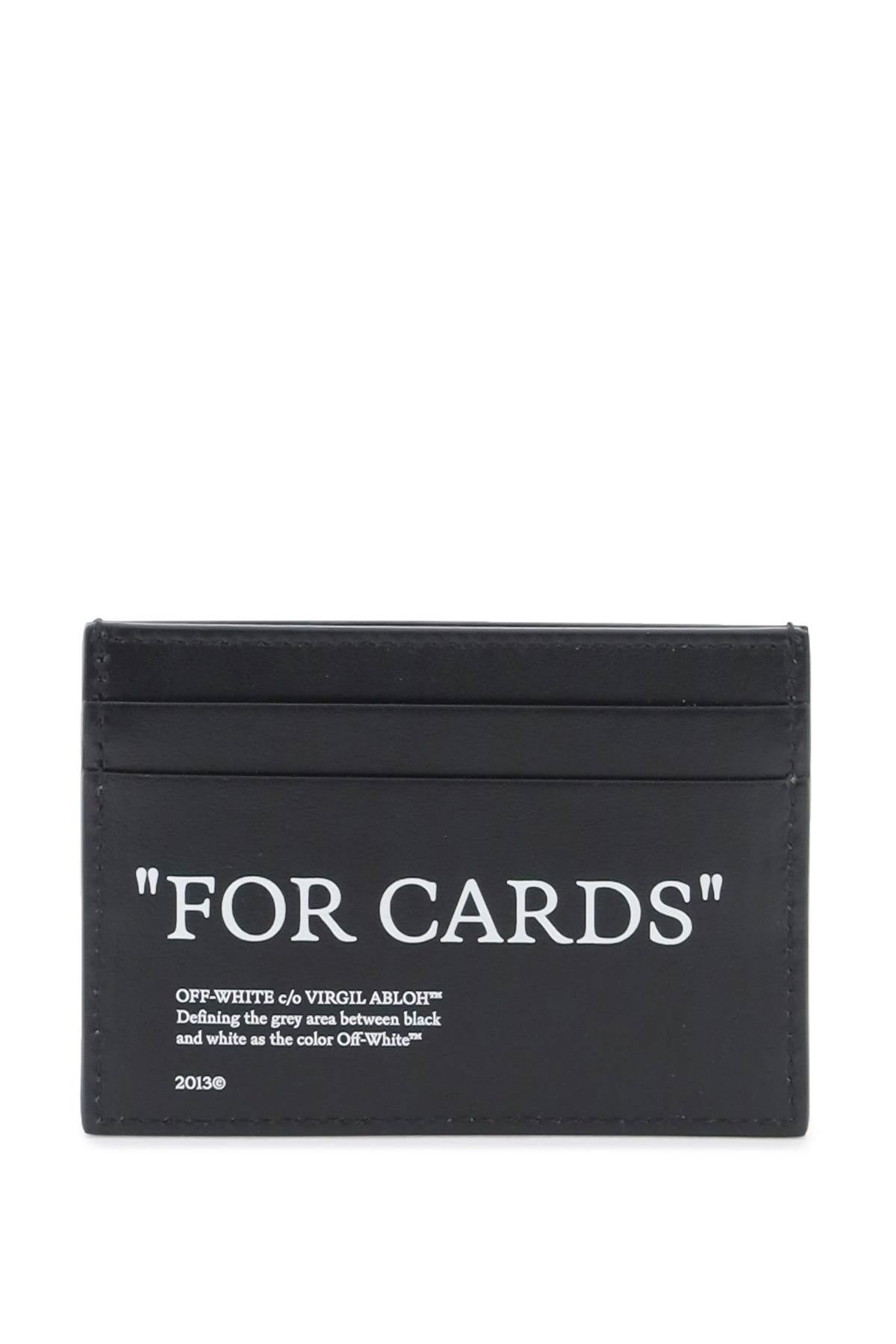 Off-White Bookish Card Holder With Lettering-Off-White-Urbanheer