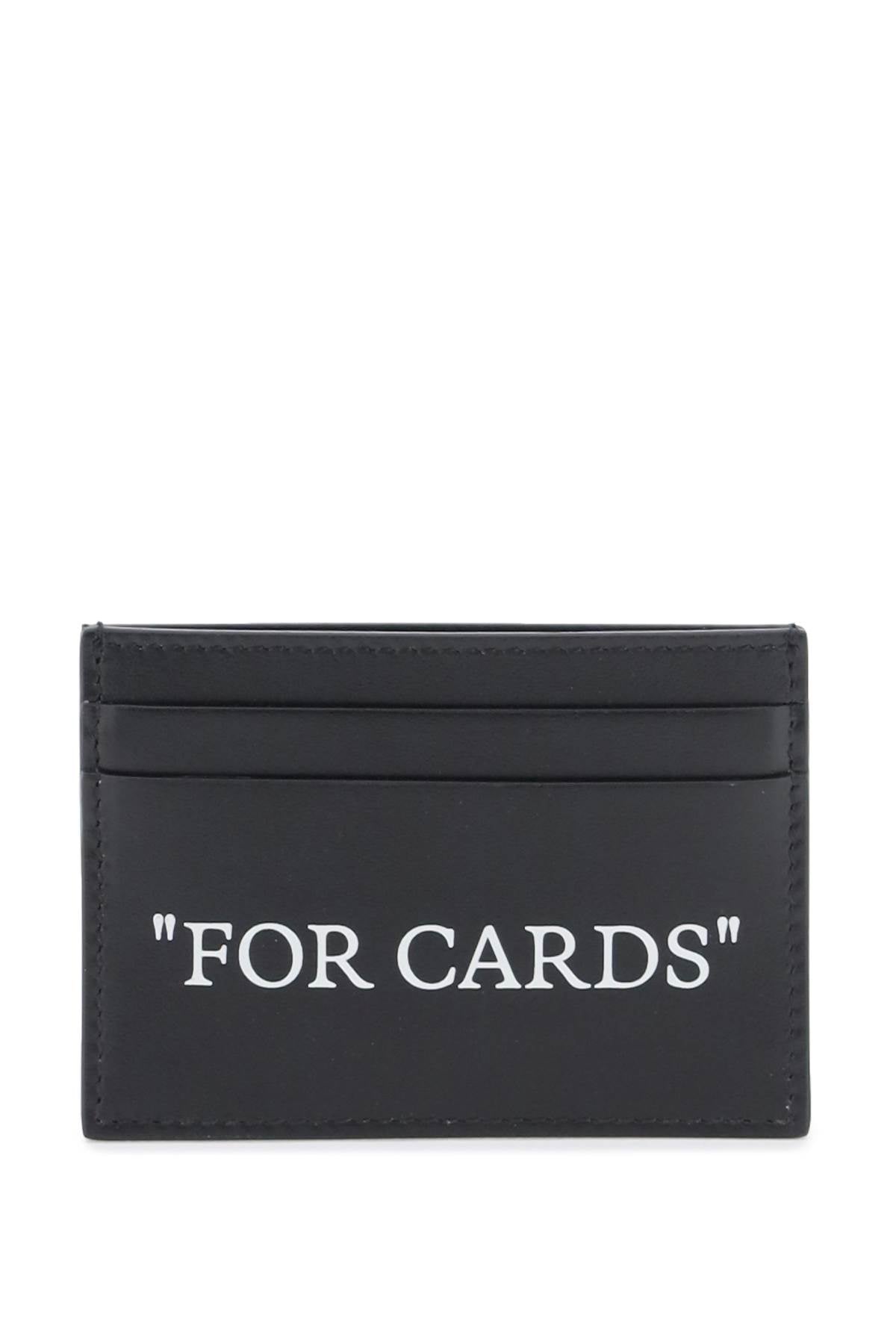 Off-White Bookish Card Holder With Lettering-Off-White-Urbanheer