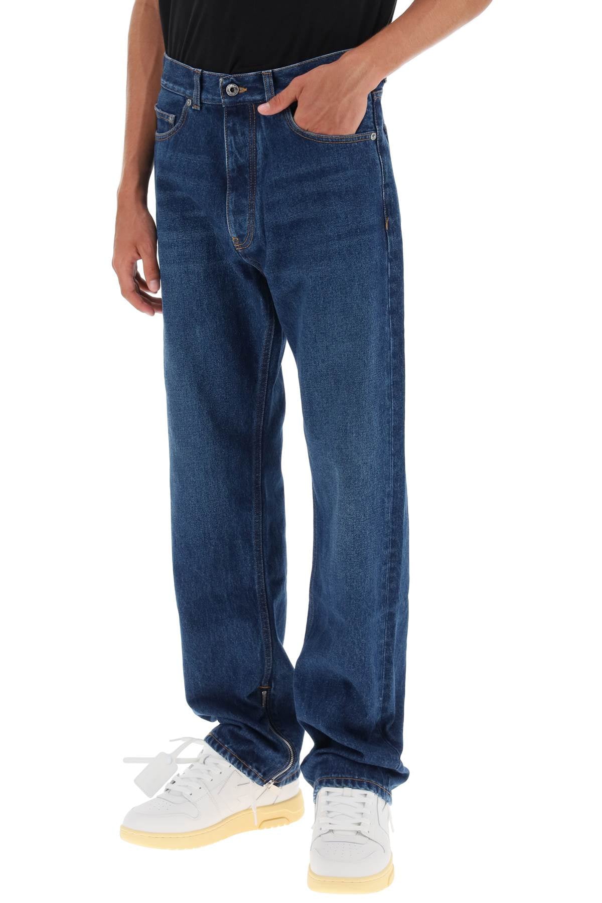 Off-White Loose Fit Jeans With Vintage Wash-Off-White-30-Urbanheer