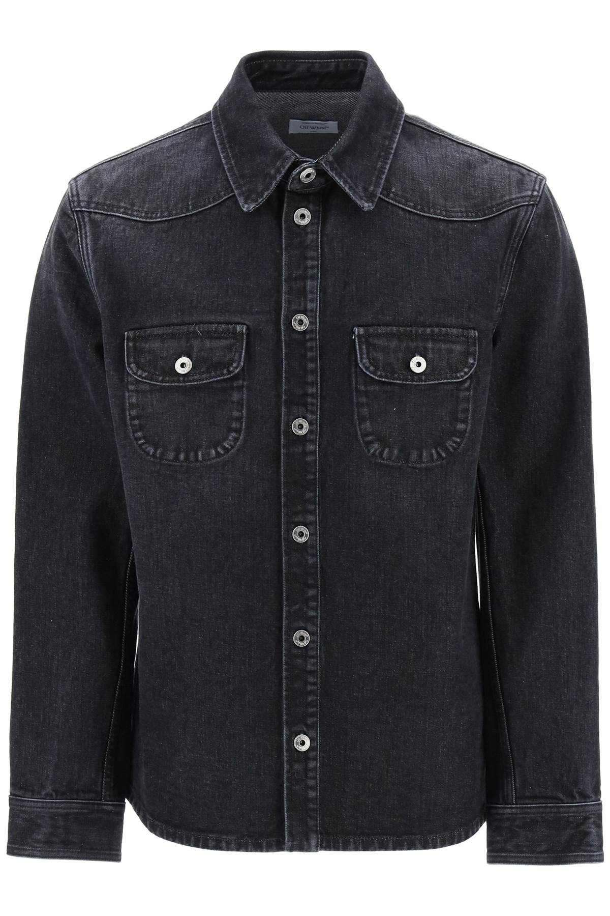 Off-White Vintage Denim Overshirt-Off-White-L-Urbanheer