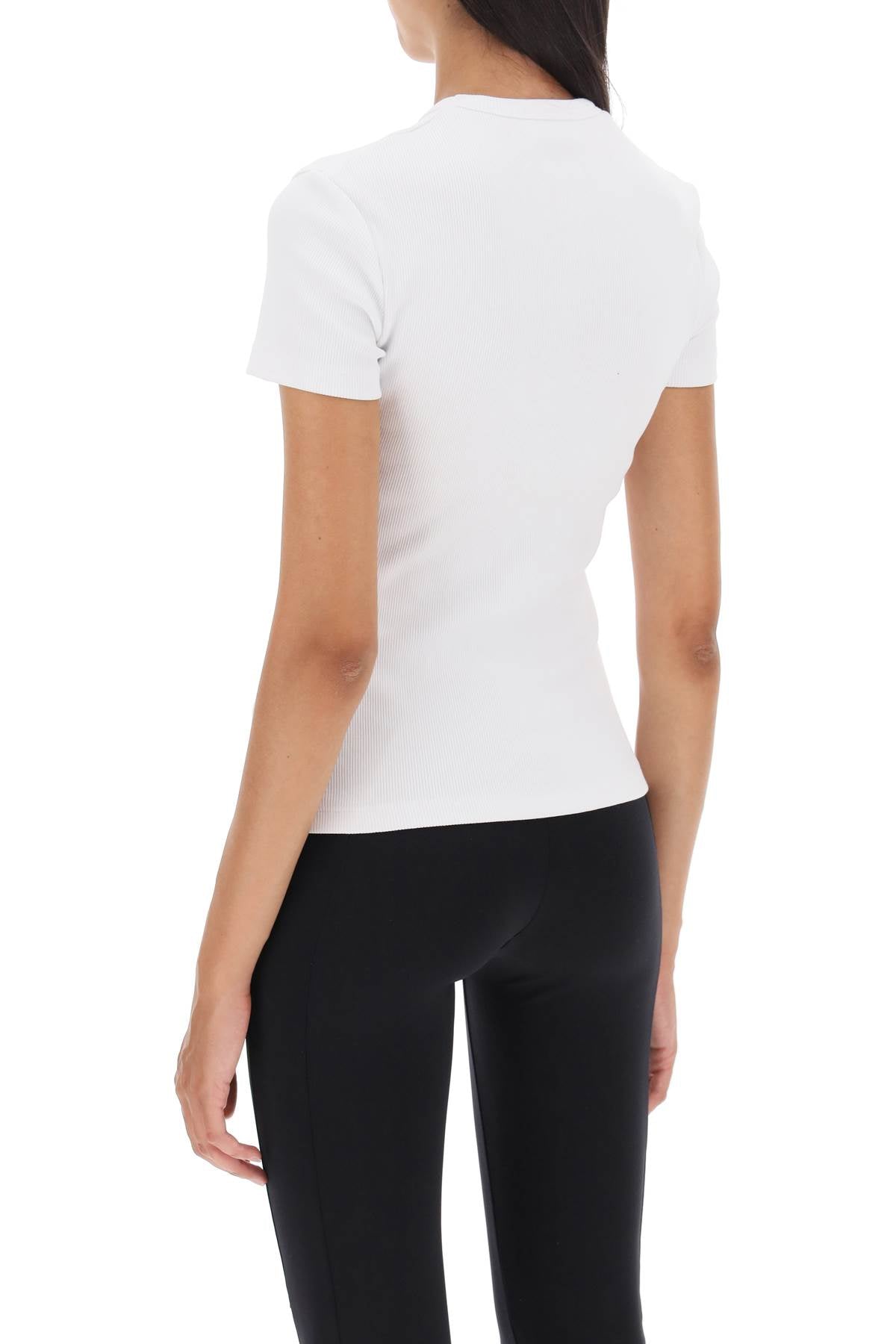 Off-White Ribbed T-Shirt With Off Print-Off-White-38-Urbanheer