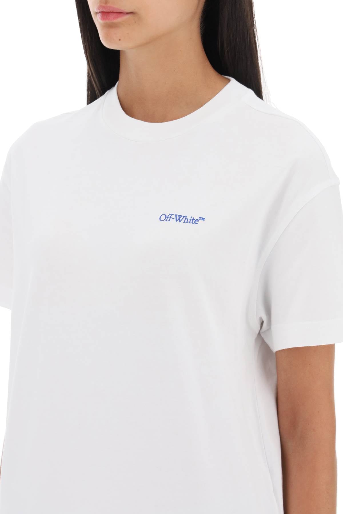 Off-White T-Shirt With Back Embroidery-Off-White-L-Urbanheer