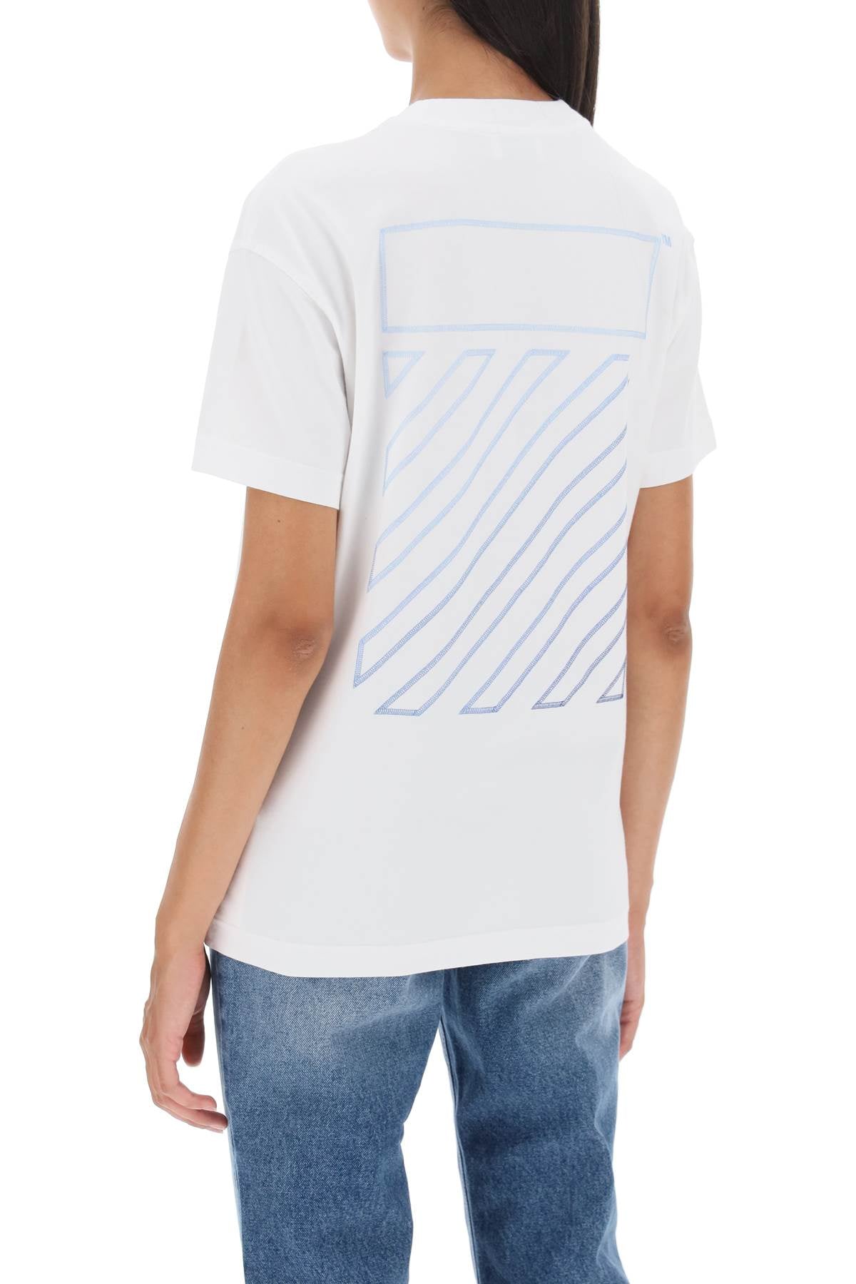 Off-White T-Shirt With Back Embroidery-Off-White-L-Urbanheer