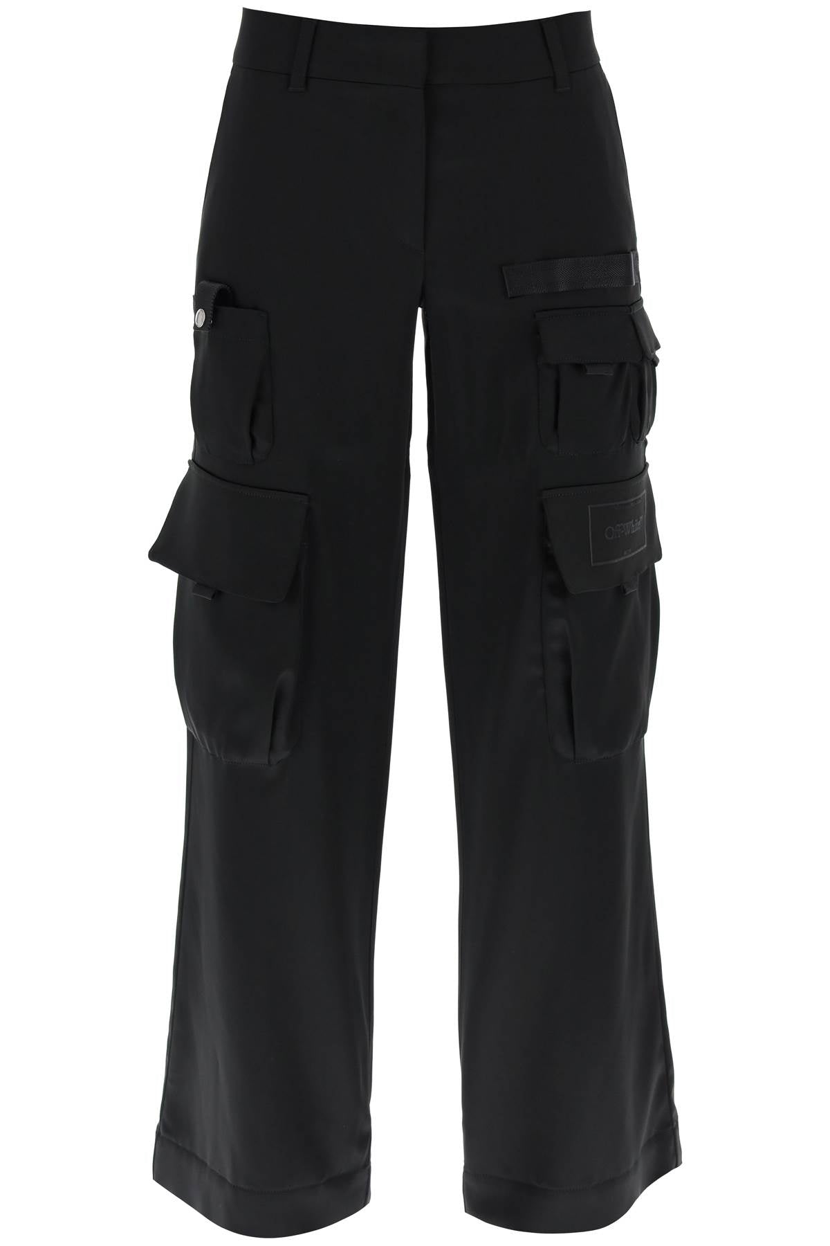 Off-White Toybox Cargo Pants In Satin-Off-White-40-Urbanheer