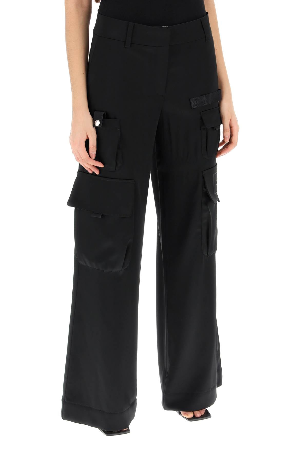 Off-White Toybox Cargo Pants In Satin-Off-White-40-Urbanheer
