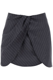 Off-White Twist Mini Skirt With Pinstriped Motif-Off-White-42-Urbanheer