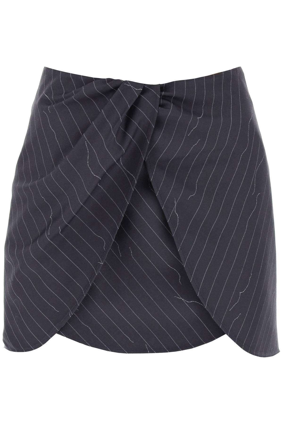 Off-White Twist Mini Skirt With Pinstriped Motif-Off-White-42-Urbanheer