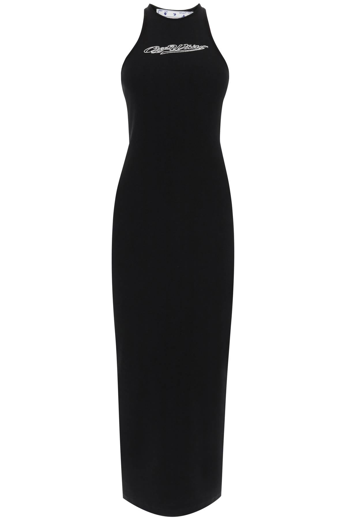 Off-White Rhinestone Logo Sheath Dress-Off-White-M-Urbanheer