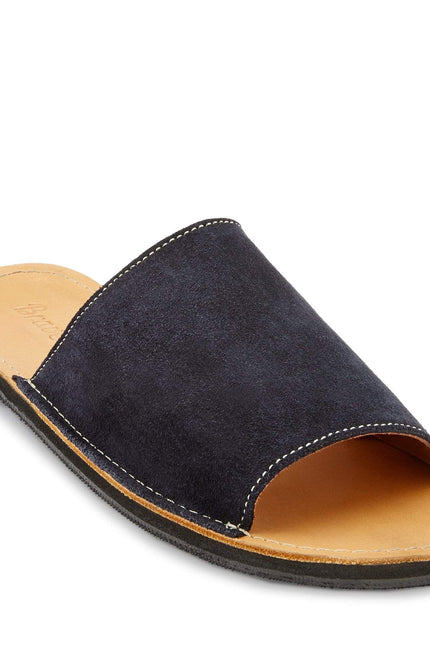The Oceana Leather Slide Sandal-Brave Soles Life-5-Navy-Urbanheer