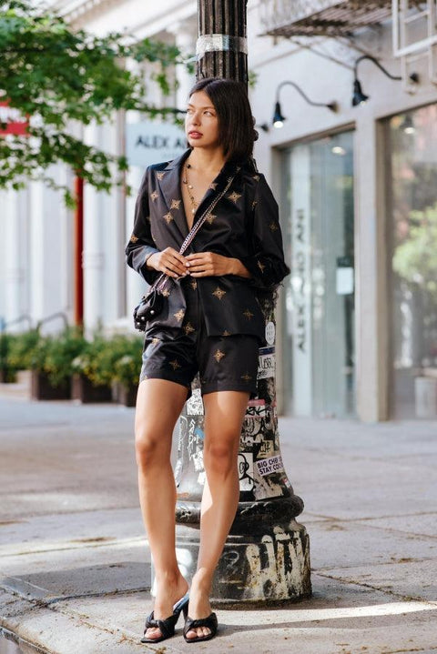 Black And Gold Shorts-Le Réussi-S-black/Gold-Urbanheer