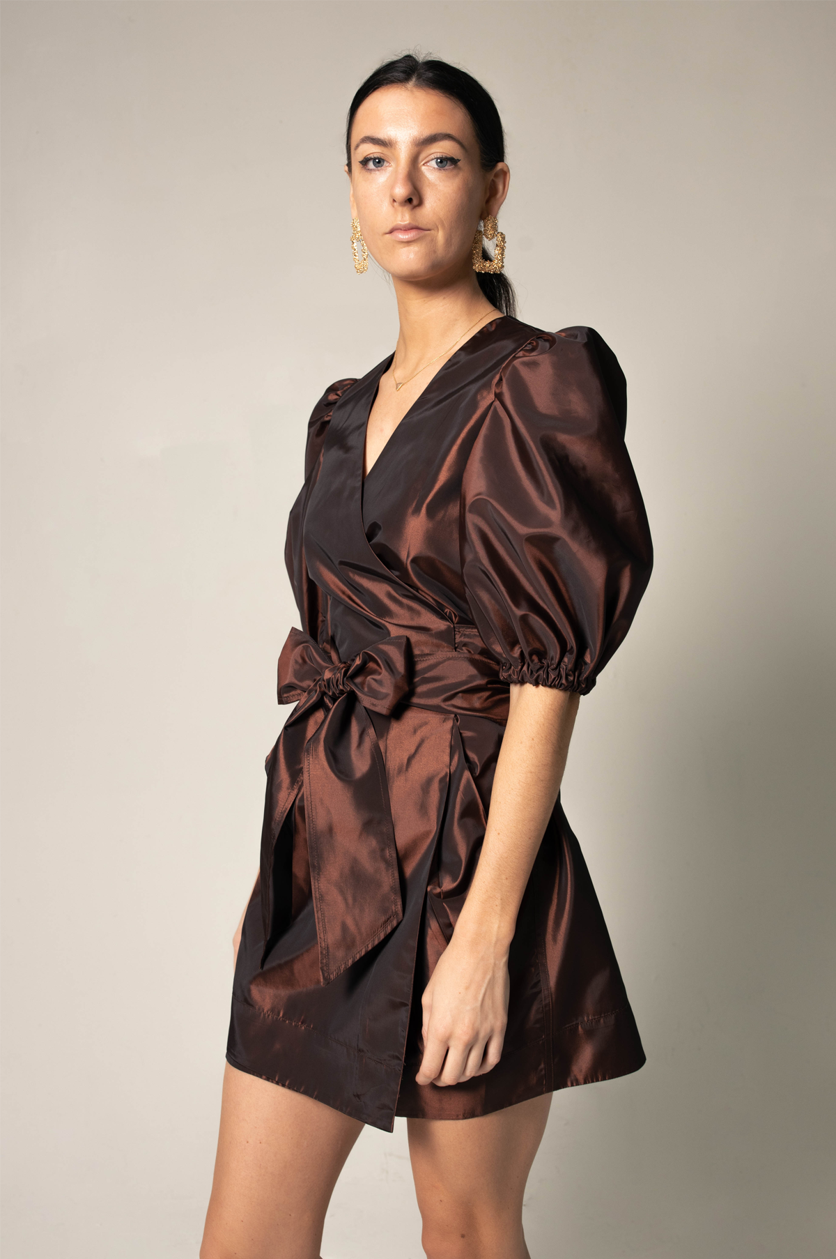 Power Bordeaux Red Wrap Dress-Le Réussi-M-Bordeaux-Urbanheer