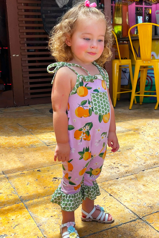 Annloren Boutique Pink Pretty As A Peach Baby/Toddler Girls Summer Romper