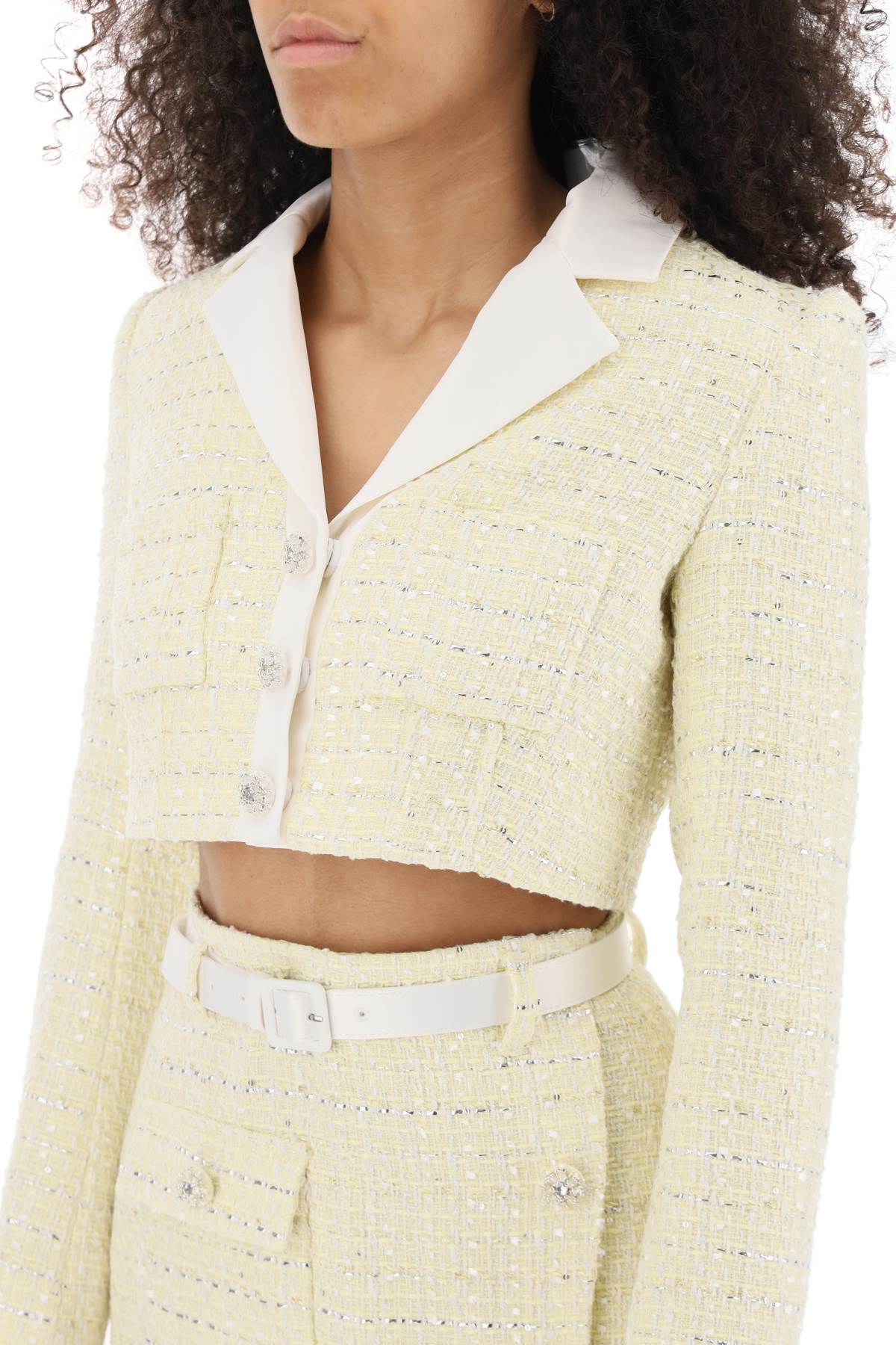Self portrait boucle cropped jacket-Self Portrait-8-Urbanheer
