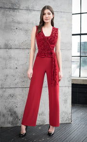 Sleeveless Waist Tie Jumpsuit - Rosewood-Picadilly-XS-Urbanheer