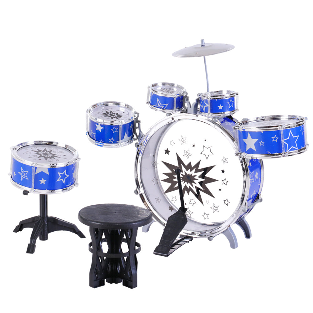 Keezi 11 Piece Kids Drum Set-Keezi-Urbanheer