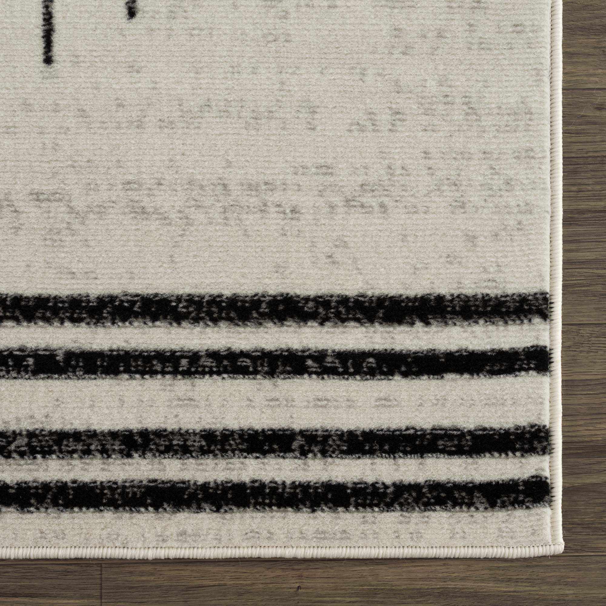 Angus Black&White Geometric Area Rug-Rugs-Hauteloom-2'7" x 7'3" Runner-Urbanheer