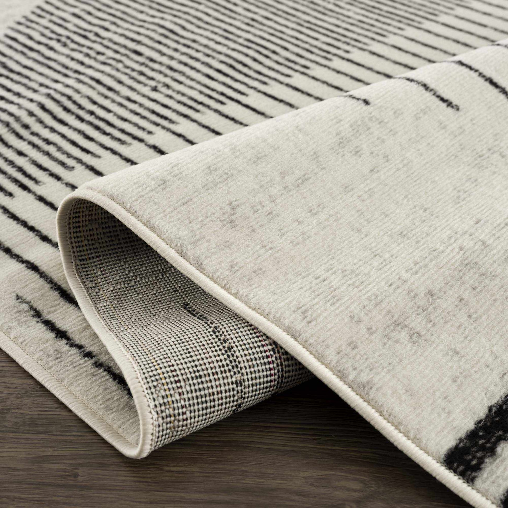 Angus Black&White Geometric Area Rug-Rugs-Hauteloom-2'7" x 7'3" Runner-Urbanheer