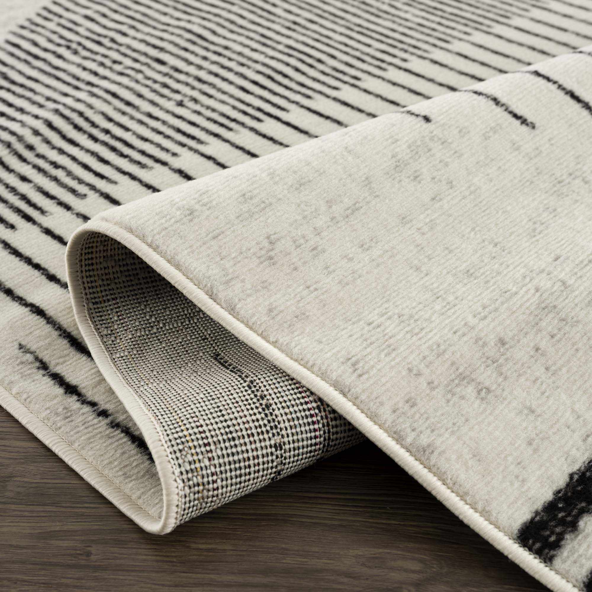 Angus Black&White Geometric Area Rug-Rugs-Hauteloom-2'7" x 7'3" Runner-Urbanheer