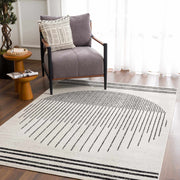 Angus Black&White Geometric Area Rug-Rugs-Hauteloom-2'7" x 7'3" Runner-Urbanheer
