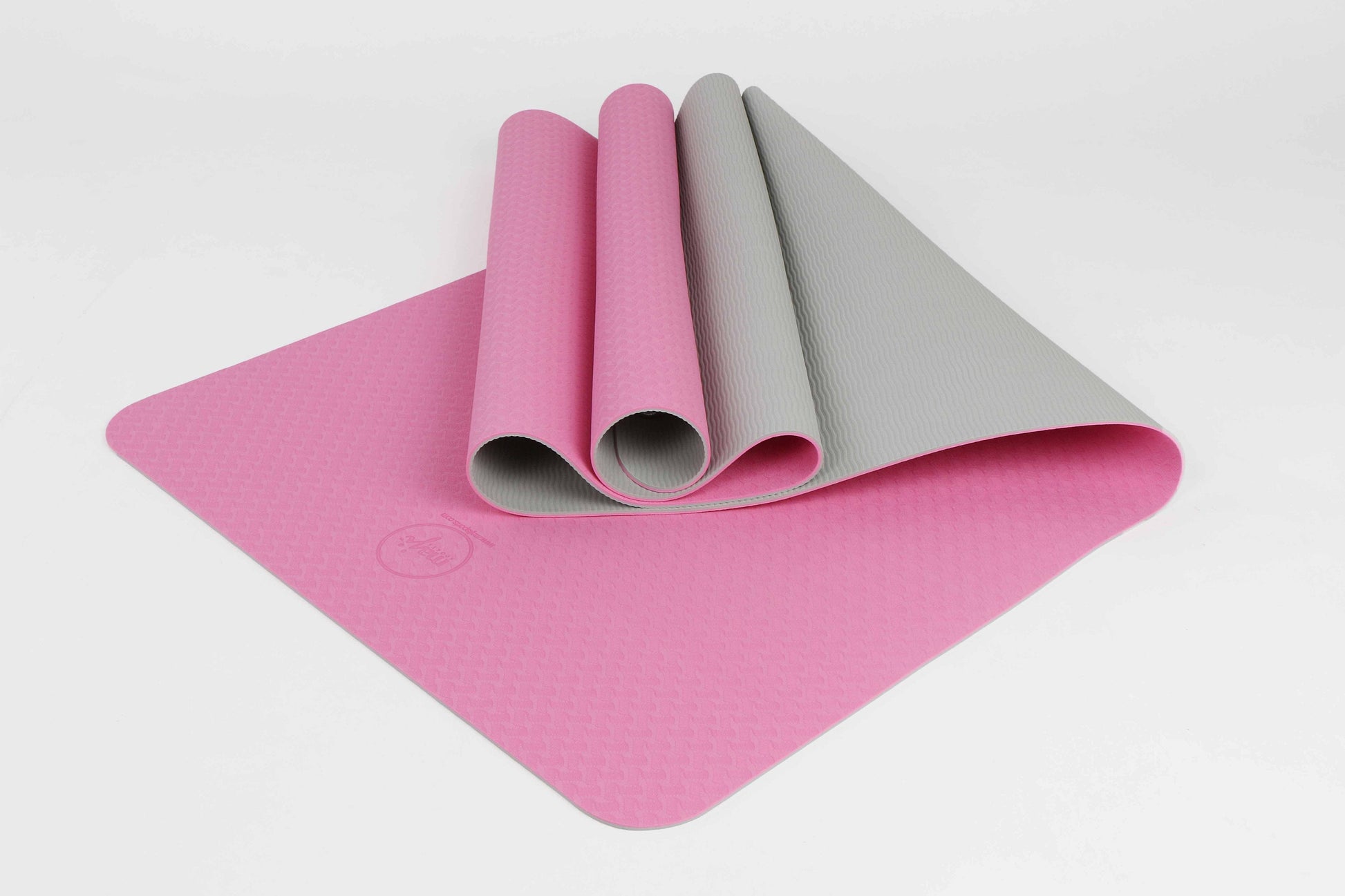 2 Tone Tpe Premium Yoga Mat-Majisports-1760Pink/Gray-Urbanheer
