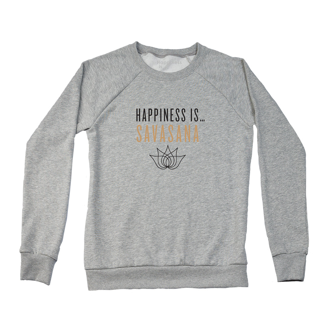 Women'S Savasana Crew Sweatshirt, Heather Grey-Yoga Collection-x-small-Urbanheer