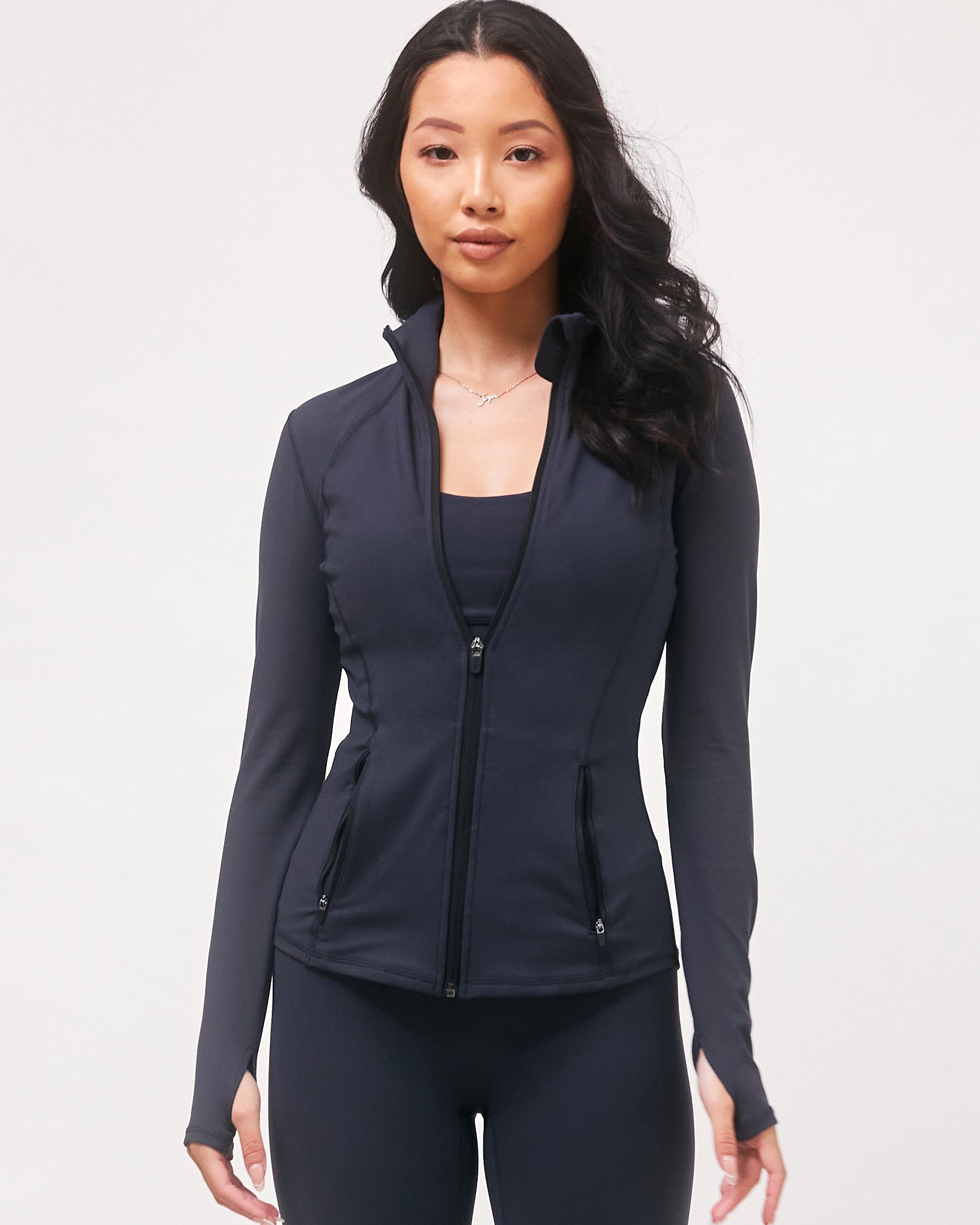 Gen XYZ Zip Up Track Jacket-Clothing - Women-rebody-Space Navy-XS-Urbanheer