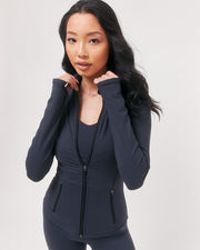 Gen XYZ Zip Up Track Jacket-Clothing - Women-rebody-Space Navy-XS-Urbanheer