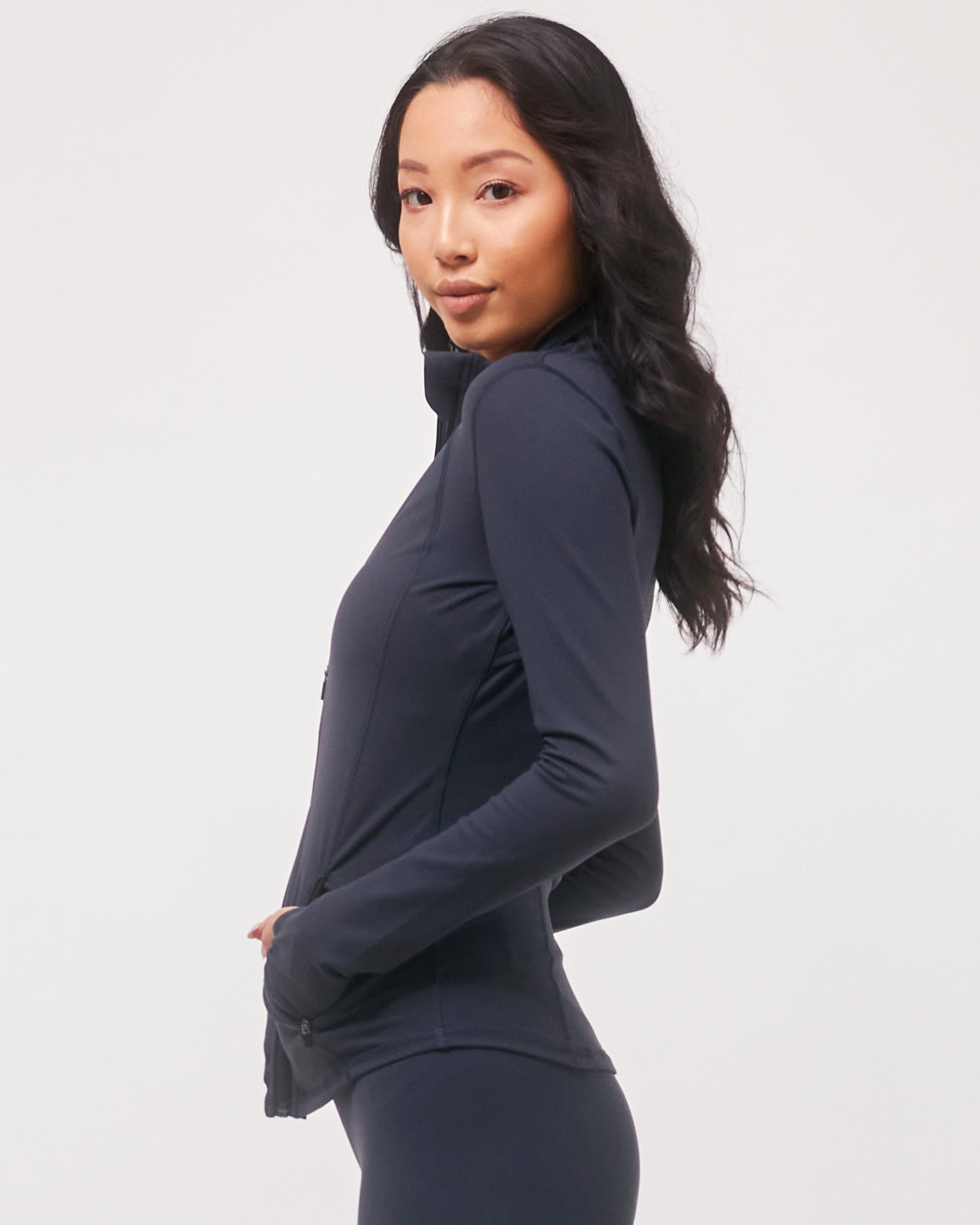 Gen XYZ Zip Up Track Jacket-Clothing - Women-rebody-Space Navy-XS-Urbanheer