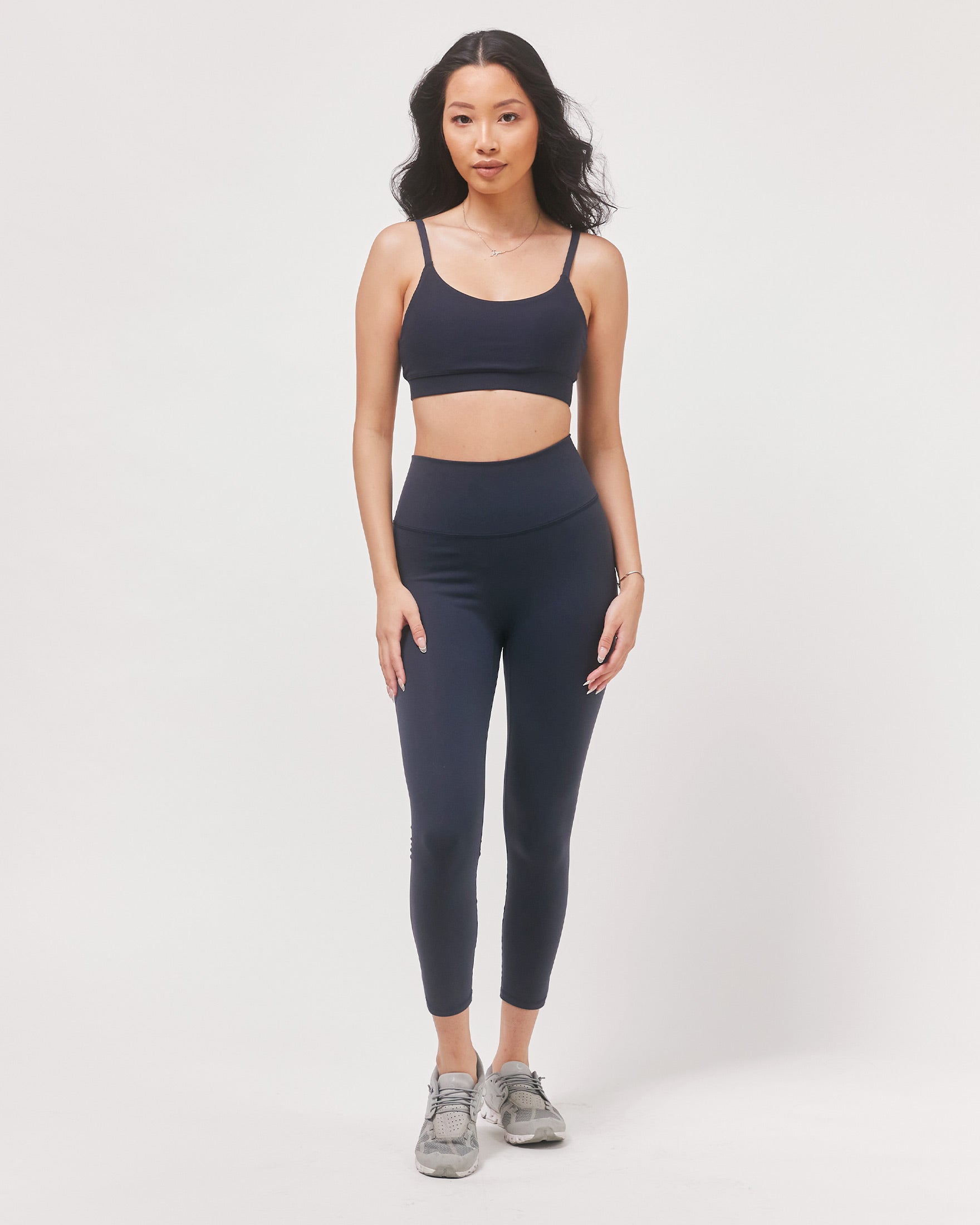 Hybrid Legging High Waist Crop Leggings 23"-rebody-Space Navy-XS-Urbanheer